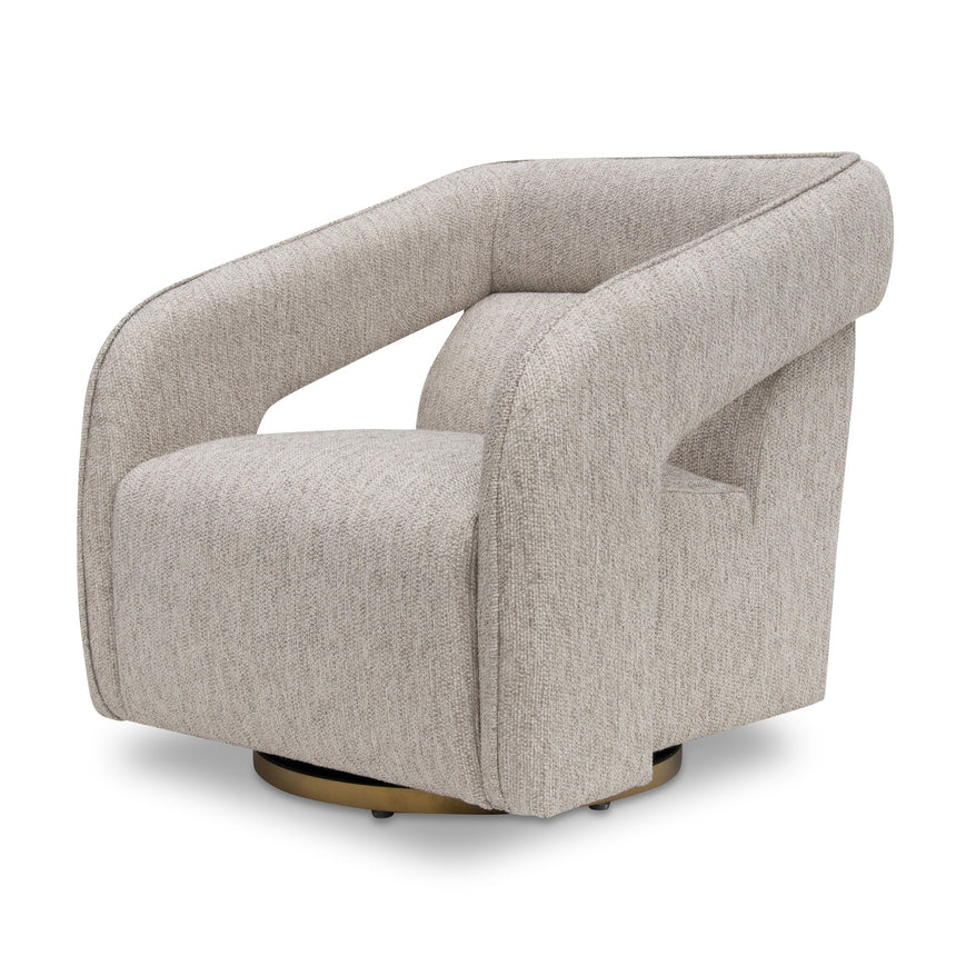 CLC8848-IG Fabric Armchair - Dark Grey Fleck - Black Oak