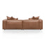 CLC8317-KSO 4 Seater Sofa with Cushion and Pillow - Caramel Brown