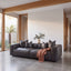 CLC8318-KSO 4 Seater Sofa with Cushion and Pillow - Shadow Grey Leather