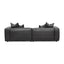 CLC8318-KSO 4 Seater Sofa with Cushion and Pillow - Shadow Grey Leather