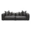 CLC8318-KSO 4 Seater Sofa with Cushion and Pillow - Shadow Grey Leather