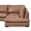 CLC8319-KSO 4 Seater Right Chaise Leather Sofa - Caramel Brown