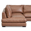 CLC8320-KSO 4 Seater Left Chaise Leather Sofa - Caramel Brown