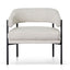 CLC8323-KSO Rustic Beige Fabric Armchair - Black Legs