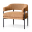 CLC8324-KSO Ginger Brown Fabric Armchair - Black Legs