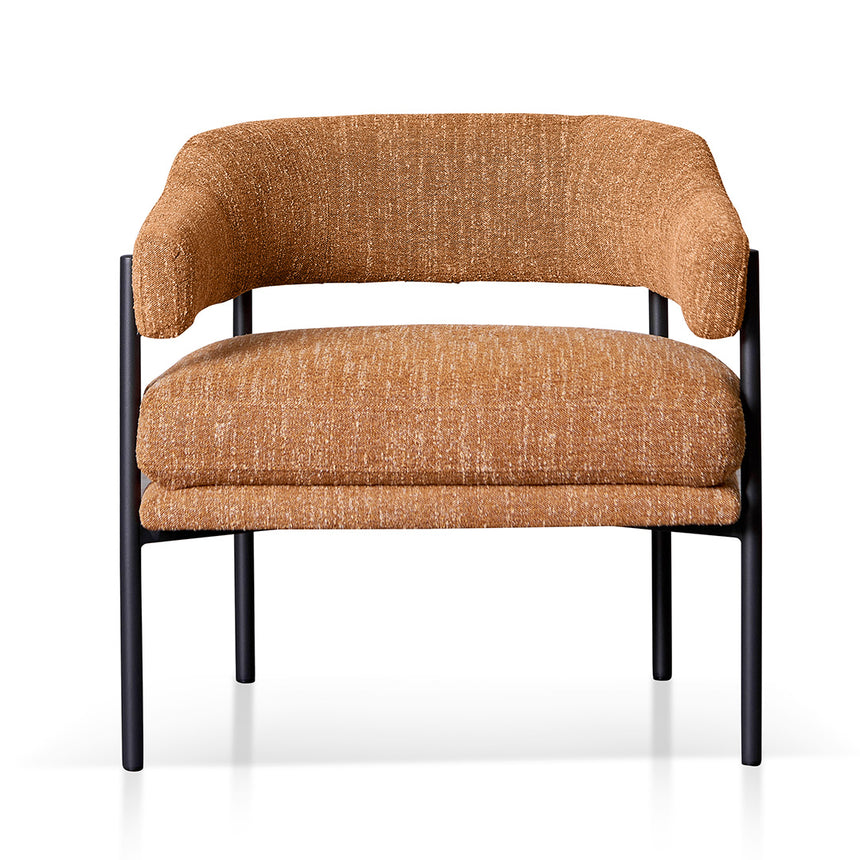 CLC8324-KSO Ginger Brown Fabric Armchair - Black Legs