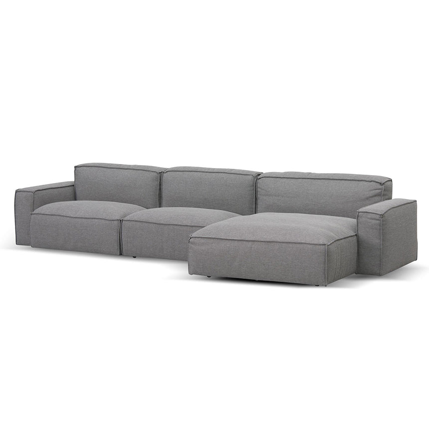 CLC768 3 Seater With Right Chaise - Metal Grey