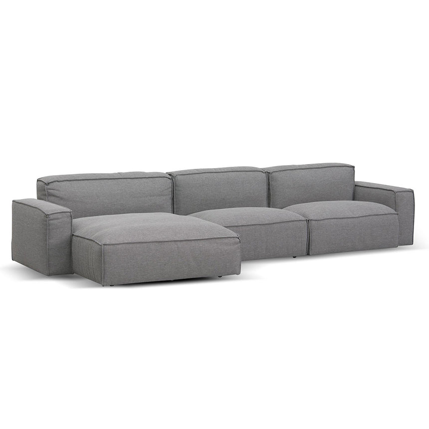 CLC2744-FA 3 Seater Left Chaise Sofa - Graphite Grey