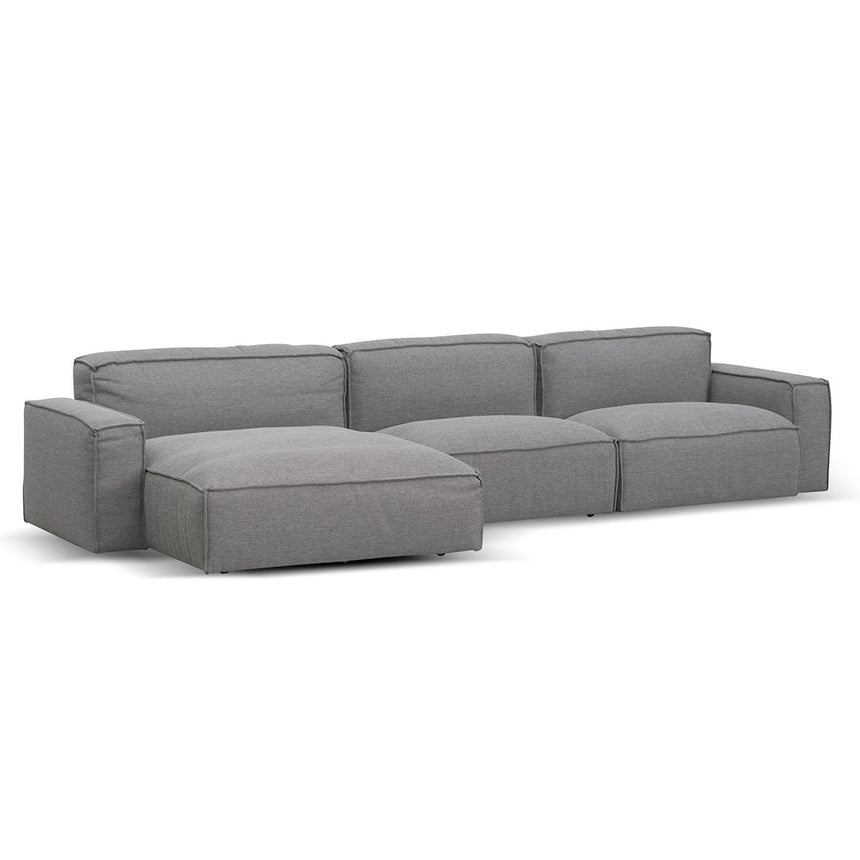 CLC8672-YY 3 Seater Right Chaise Sofa - Clay Grey