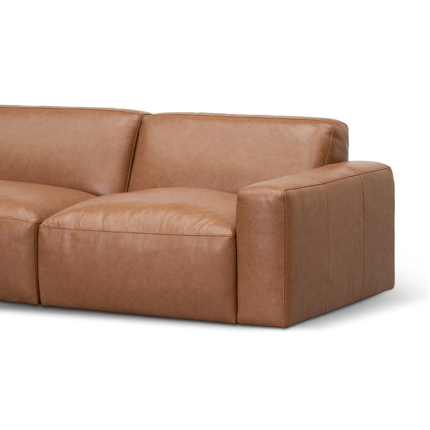 CLC8336-KSO 4 Seater Sofa - Caramel Brown Leather