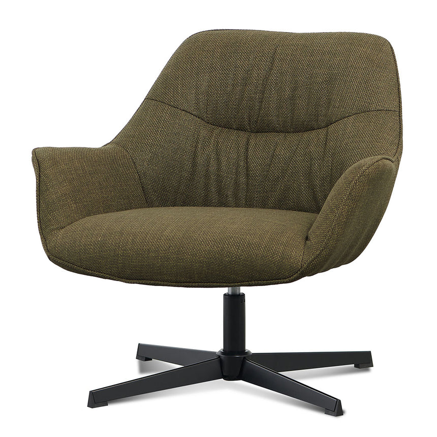 CLC8848-IG Fabric Armchair - Dark Grey Fleck - Black Oak