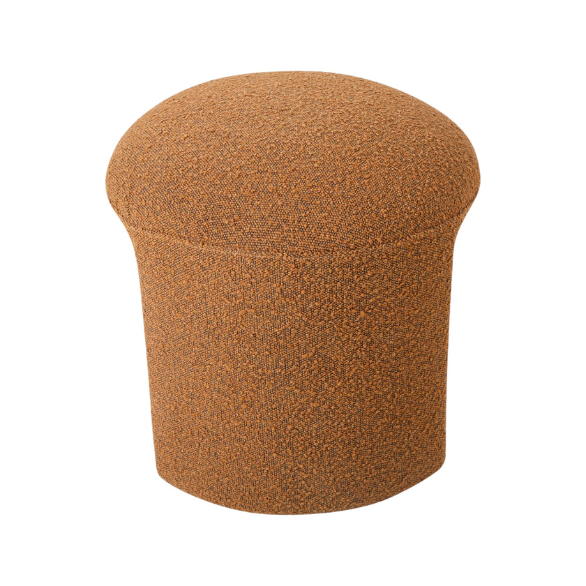 CLC8425-YY Round Ottoman - Brown Boucle