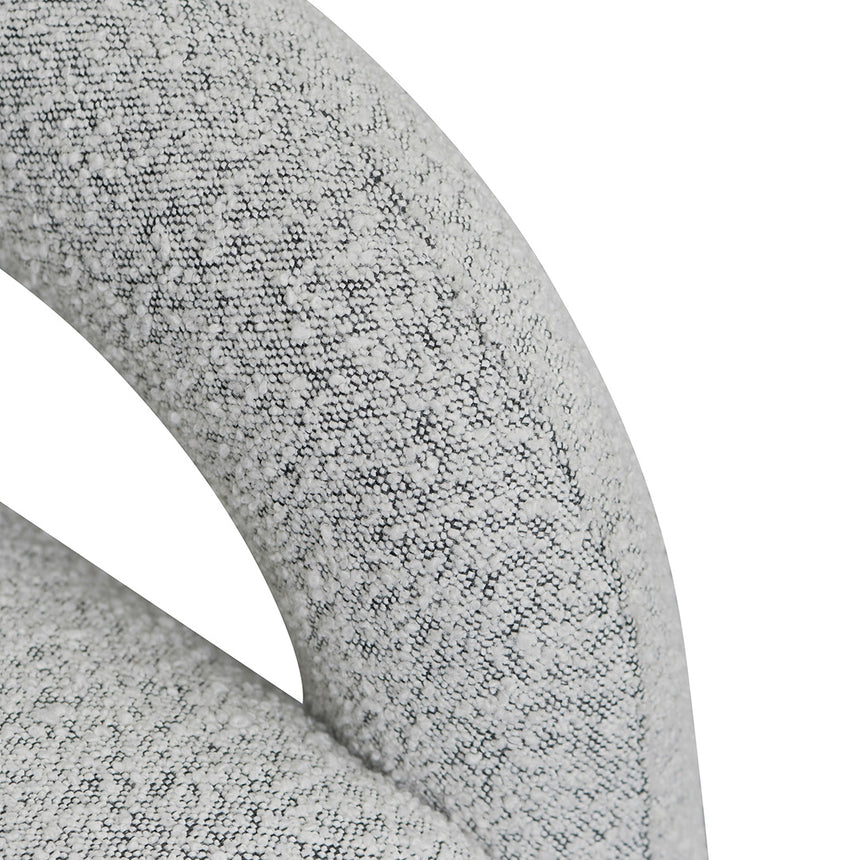 Barta Armchair - Charcoal White Boucle