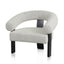CLC8574-CA Charcoal White Boucle Armchair - Black Legs