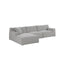 CLC8671-YY 3 Seater Left Chaise Sofa -  Clay Grey