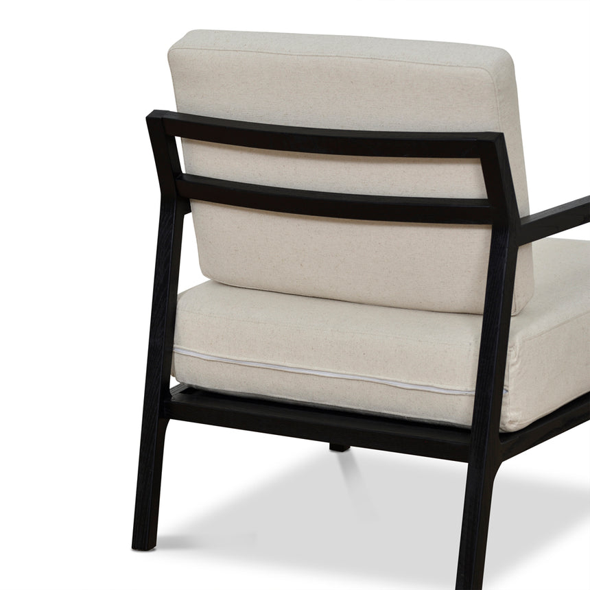 CLC8007-LJ Black Elm Armchair - Light Beige