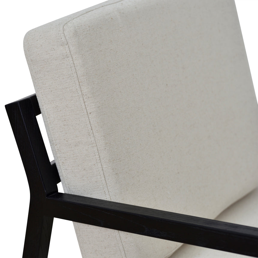 CLC8007-LJ Black Elm Armchair - Light Beige