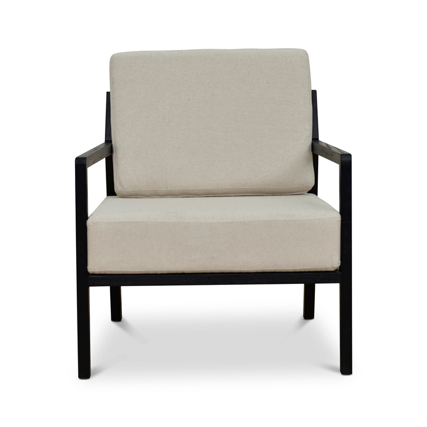 CLC8807-LJ Black Elm Armchair - Light Beige