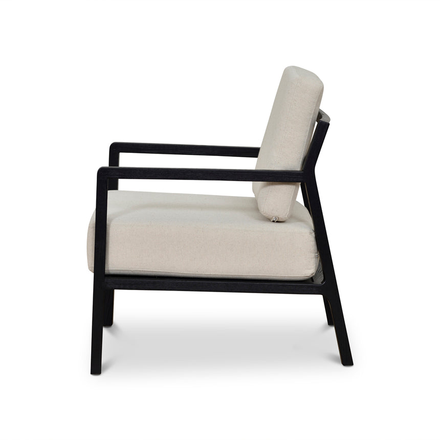 CLC8807-LJ Black Elm Armchair - Light Beige