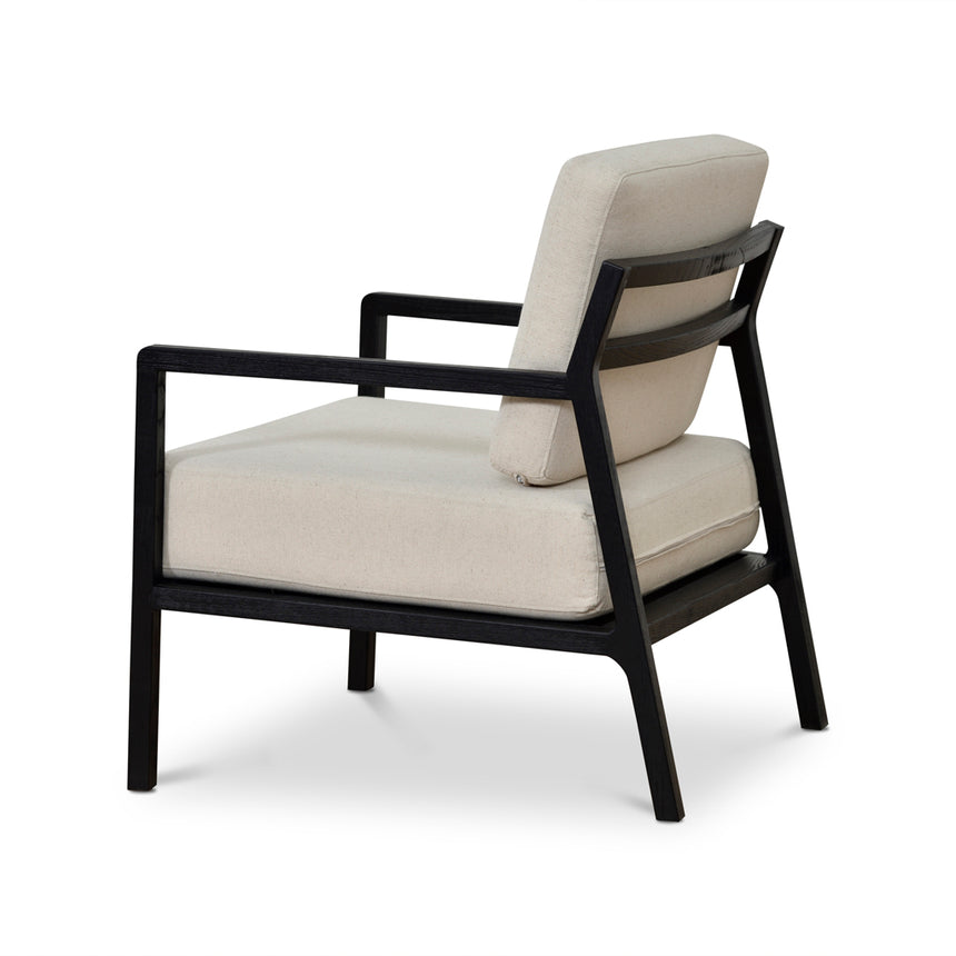 CLC8007-LJ Black Elm Armchair - Light Beige