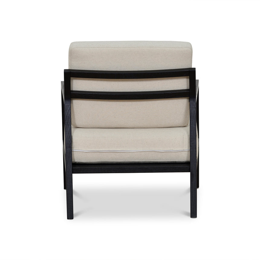 CLC8007-LJ Black Elm Armchair - Light Beige