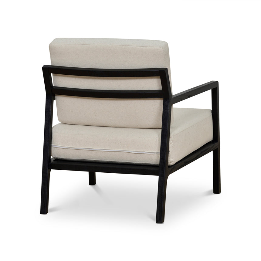 CLC8807-LJ Black Elm Armchair - Light Beige