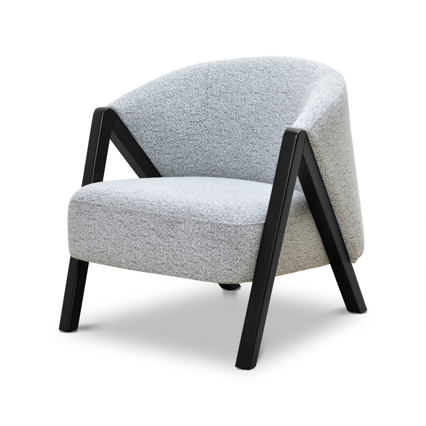 Ex Display - CLC8847-IG Fabric Armchair - Light Grey Fleck - Black Oak