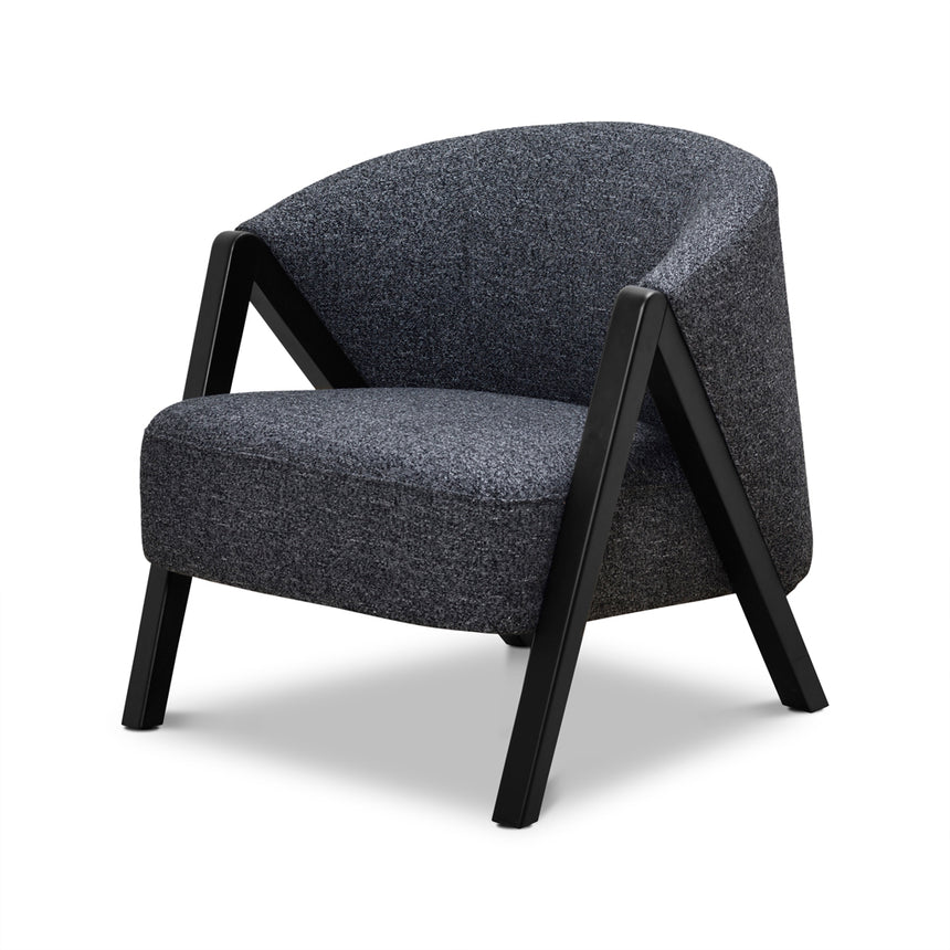 CLC8847-IG Fabric Armchair - Light Grey Fleck - Black Oak