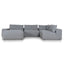 Ex Display - CLC8862-KSO Right Chaise Fabric Sofa - Glacier Grey