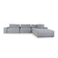 Ex Display - CLC8862-KSO Right Chaise Fabric Sofa - Glacier Grey