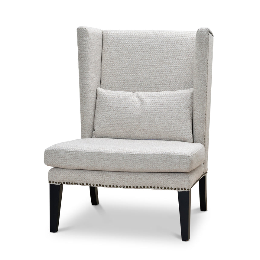 Ex Display - CLC8847-IG Fabric Armchair - Light Grey Fleck - Black Oak
