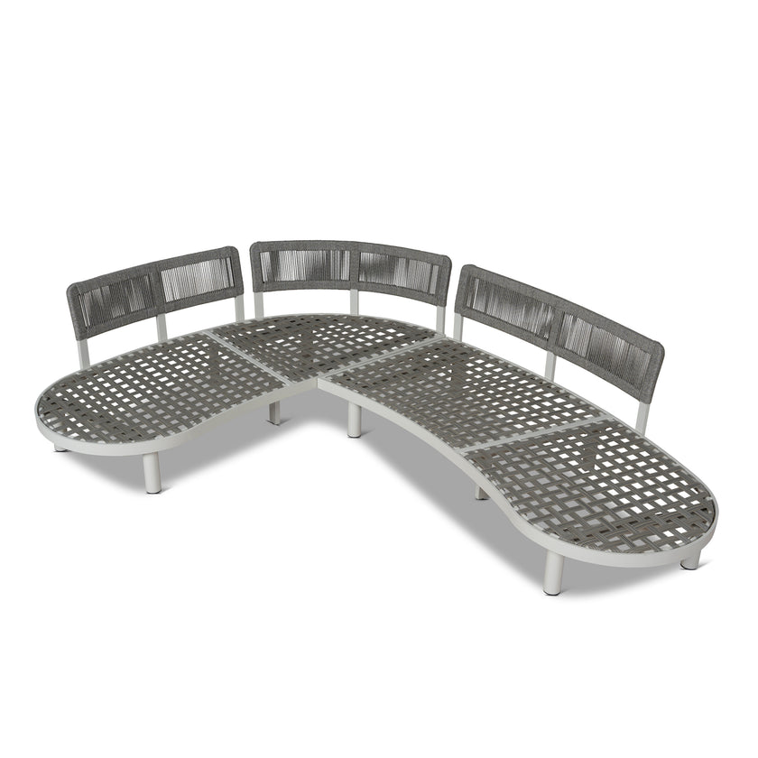 CLS12165-EM 2pcs Outdoor Corner Lounge Set - Light Brown