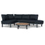 CLS12166-EM 2pcs Outdoor Corner Lounge Set - Royal Dark Grey