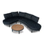 CLS12166-EM 2pcs Outdoor Corner Lounge Set - Royal Dark Grey