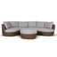 CLS12169-EM 2pcs Outdoor Corner Lounge Set - Light Brown