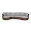 CLS12169-EM 2pcs Outdoor Corner Lounge Set - Light Brown
