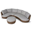 CLS12169-EM 2pcs Outdoor Corner Lounge Set - Light Brown
