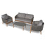 CLS12172-EM 4pcs Outdoor Lounge Set - Light Brown