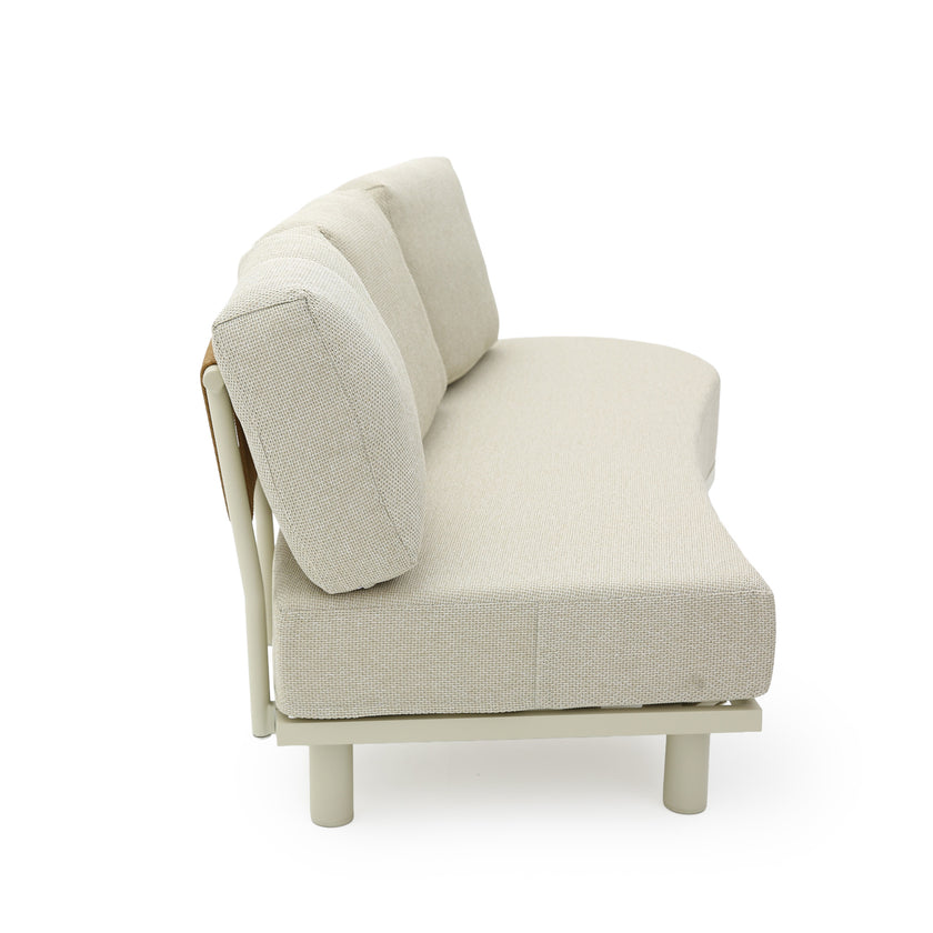 CLS14092-KT 6 Seater Outdoor Corner Set - Cream White