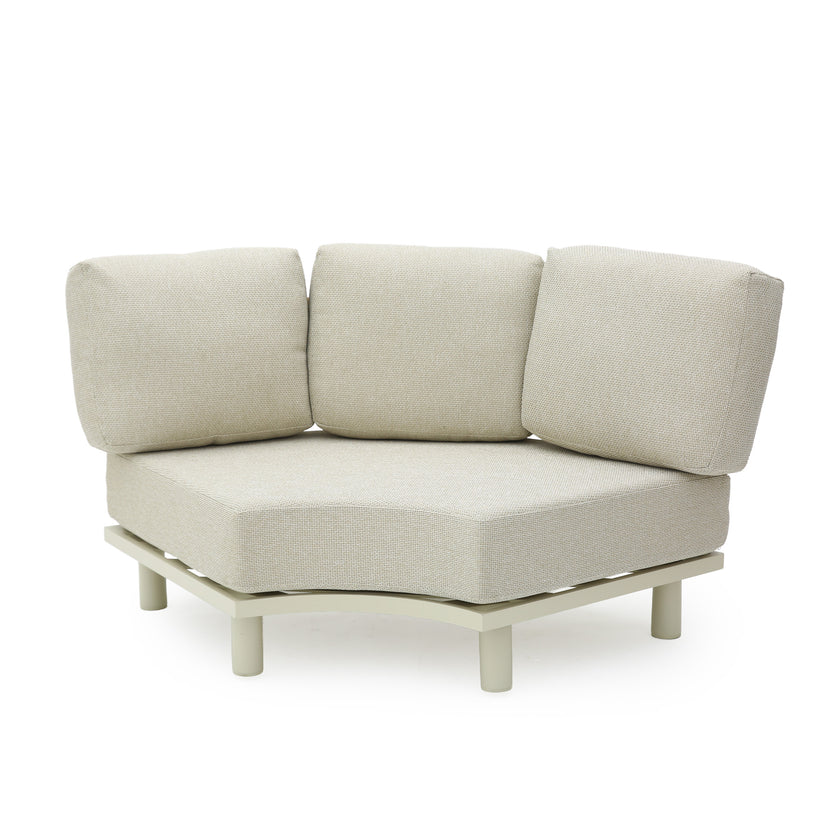 CLS14092-KT 6 Seater Outdoor Corner Set - Cream White