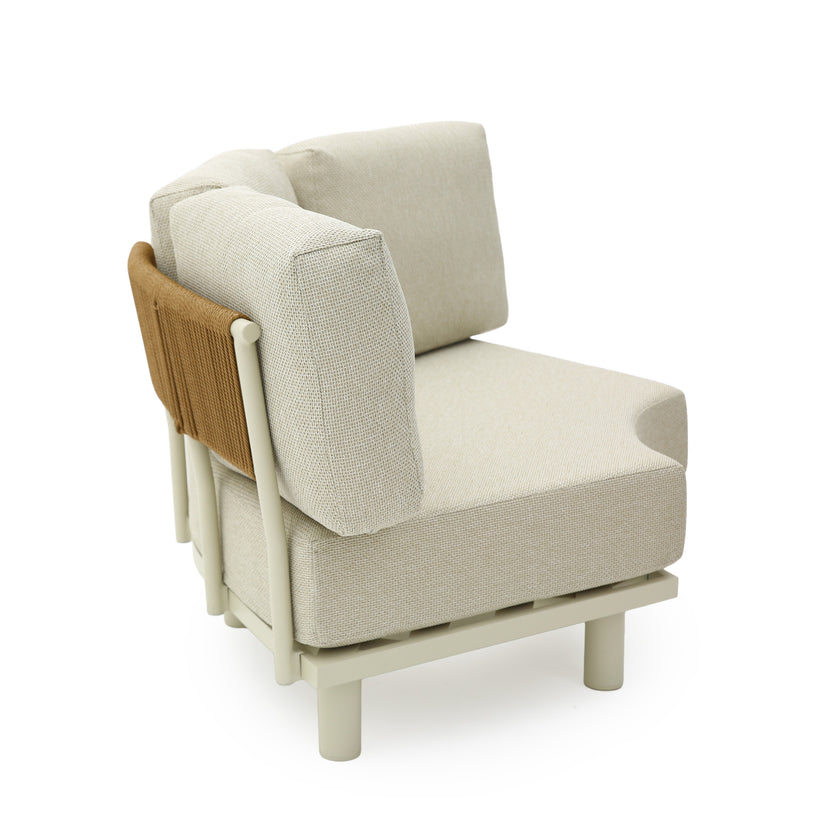 CLS14092-KT 6 Seater Outdoor Corner Set - Cream White