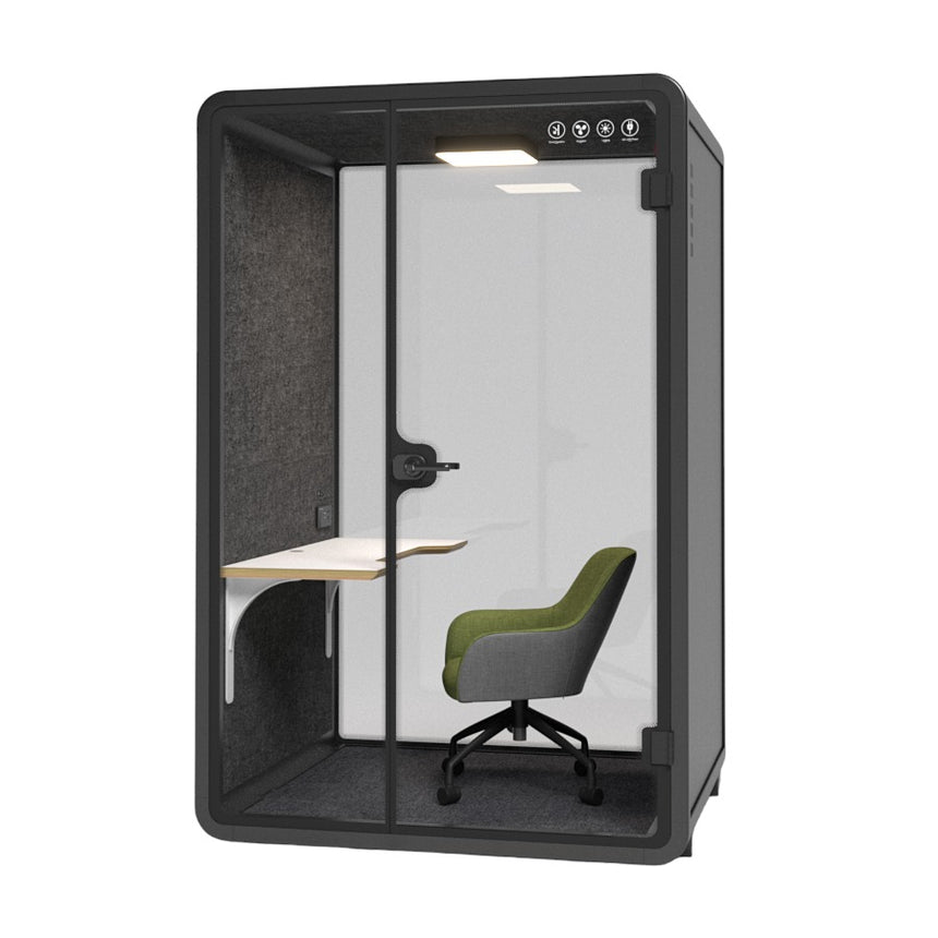 Silent Phone Booth Small Black by Humble Office