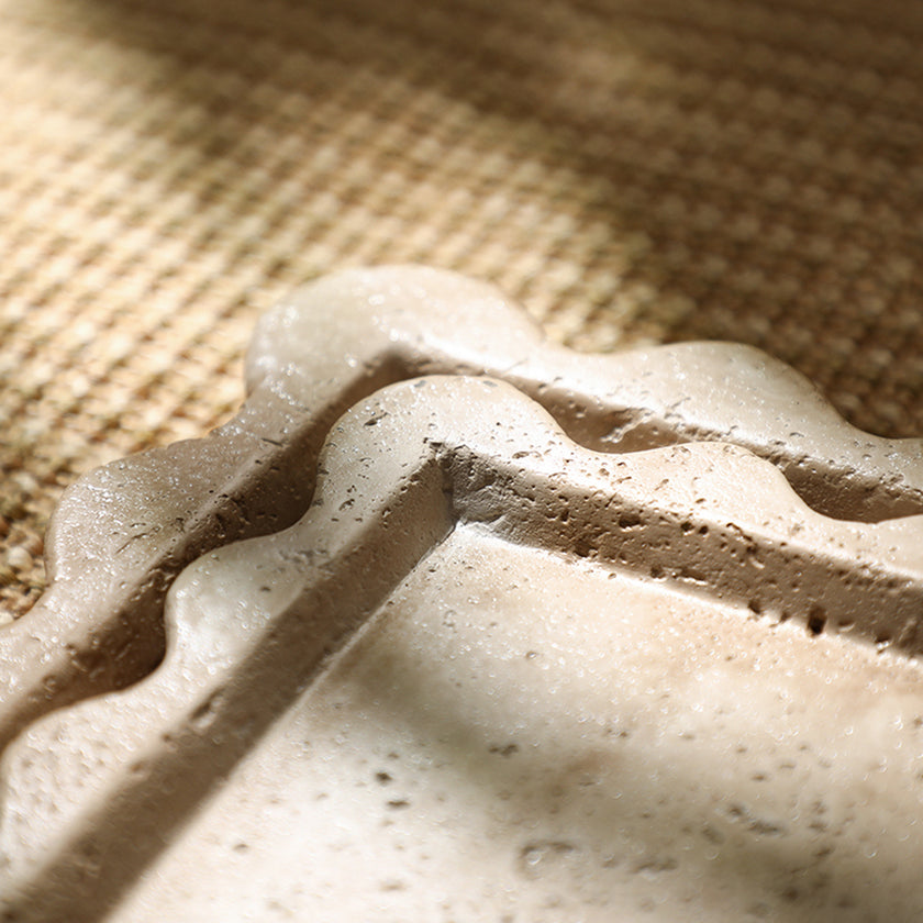 CAC10736-FC Curved Edge Travertine Plate B