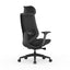 COC12625-AV Mesh Office Chair - Full Black with Headrest