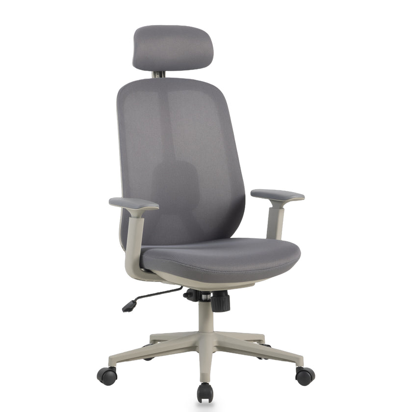 COC12813-LF Office Chair with Headrest - Carbon Grey