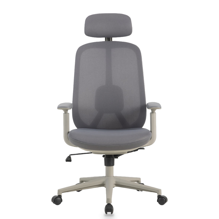 COC12813-LF Office Chair with Headrest - Carbon Grey