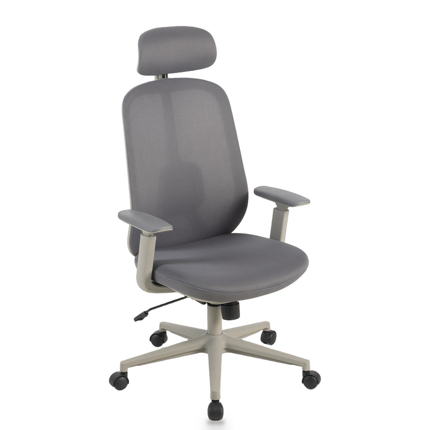 COC12813-LF Office Chair with Headrest - Carbon Grey