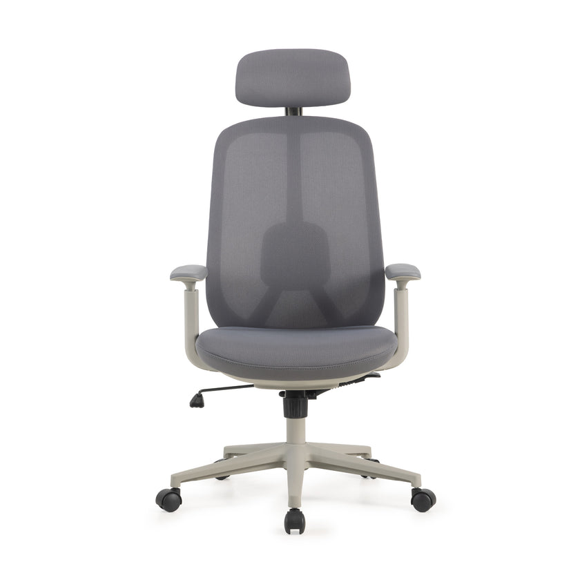 COC12813-LF Office Chair with Headrest - Carbon Grey