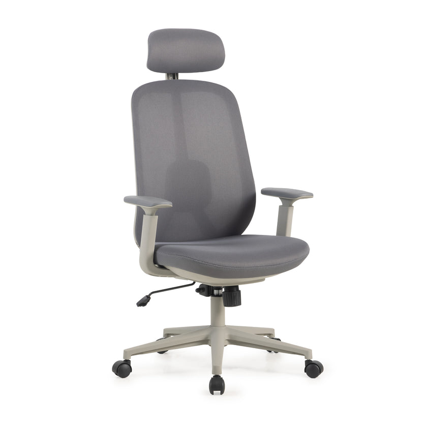 COC12813-LF Office Chair with Headrest - Carbon Grey