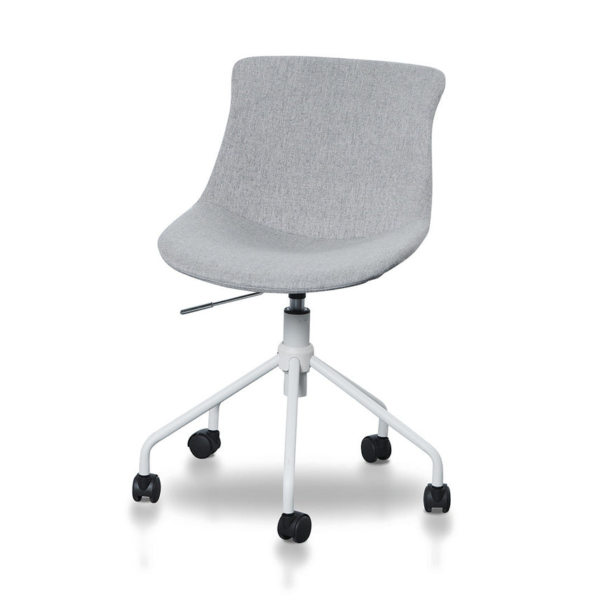 COC6190-LF Black Office Chair - White Arm and Base